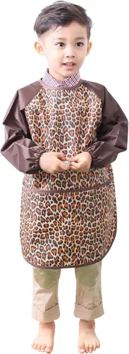 Vista 27 de Plie Kids Waterproof Art Smock – Long Sleeve Apron for Painting, Baking, Sensory Play (Ages 1–10)