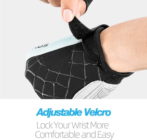 Vista 3 de ROCKBROS Guantes de ciclismo para hombre, guantes de bicicleta de montaña, guantes de bicicleta SBR Pad antideslizante guantes de conducción