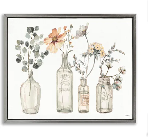Vista 30 de Birds Floral Meadow Blossoms, 16 x 20 Inch Canvas in Floater Frame Stupell Industries · By Nan · Ready to hang once unboxed · Made in USA