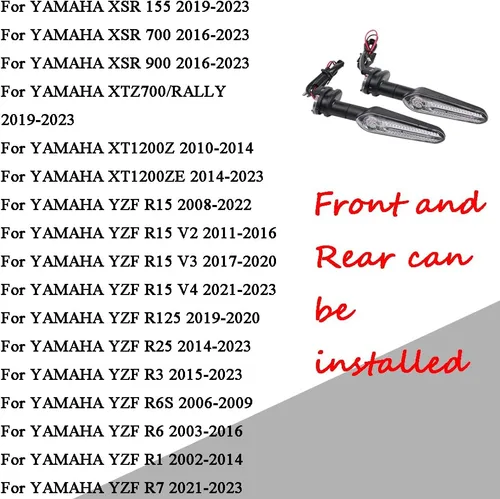 Vista 6 de Indicadores de Señal de Giro LED Super Brillantes de Adaptación 12V para Motocicleta Delantero o Trasero para MT07 MT 03 125 MT03 MT09 MT25 Tracer