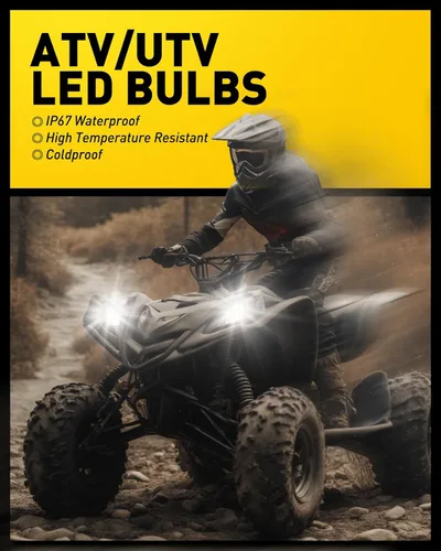Vista 2 de AUXITO - Bombillas LED H13, 900% más brillantes, 120W, 24000 lúmenes por set, 6500 K, color blanco frío, 9008, bombillas LED, kit de repuesto