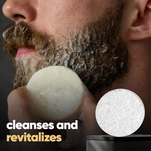 Vista 7 de Barra de champú para barba, limpia tu barba con efecto de crecimiento y pérdida de cabello, barra de champú para crecimiento del cabello