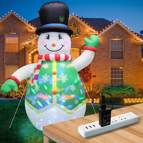 Vista 7 de Adaptador inflable de repuesto para patio - Transformador de 1.5A enchufe de EE. UU. para decoraciones inflables de Halloween, Navidad y Acción
