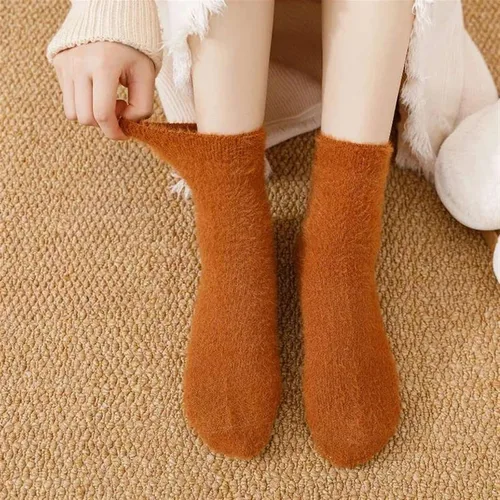Vista 6 de TRENIS Ventilation Solid Socks Comfortable Socks Winter Warm Fluffy Bed Socks