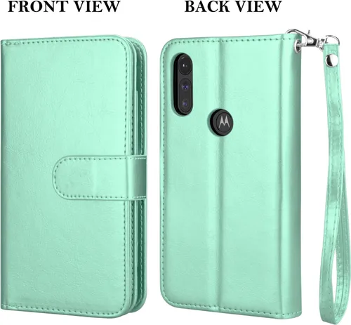 Vista 7 de Funda para Moto E 2020, para Motorola E 2020, Takfox de piel sintética con tarjetero de crédito con tapa [9 ranuras para tarjetas]
