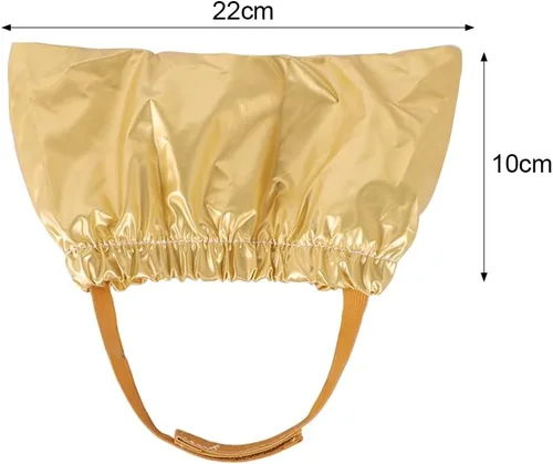 Vista 7 de Gorro de ducha para mascotas, impermeable, con una correa ajustable, fundas para orejas de perro, reutilizable, para gatos y perros