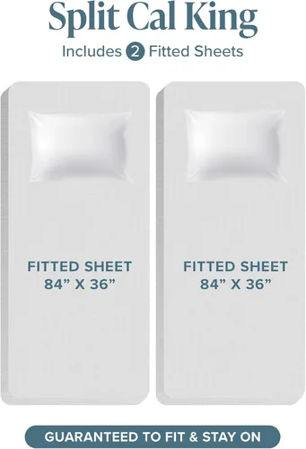 Vista 174 de Bare Home Sheet Set 1800 Ultra-Soft with 2 Pillowcases (Twin XL, Dark Blue)