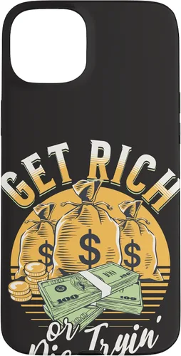 Vista 9 de Funda de dinero millonario para iPhone 12/12 Pro Get Rich or Die Trying Cash Hustle