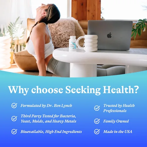 Vista 6 de Seeking Health Ashwagandha - Suplemento de apoyo suprarrenal con potente fórmula de adaptógeno - Apoya la salud inmunológica y la concentración