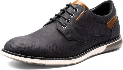 Vista 12 de Bruno Marc Zapatillas de vestir Oxford Casual Derby para hombre Negro