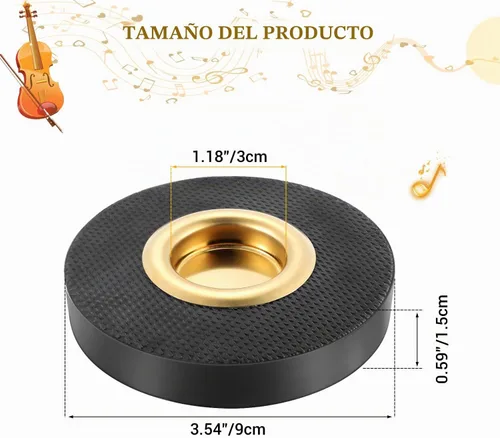 Vista 3 de Facmogu Parada de roca para violonchelo, reposapiés para violonchelo para protector de suelo Accesorio para instrumento de cuerda Regalo de Navidad