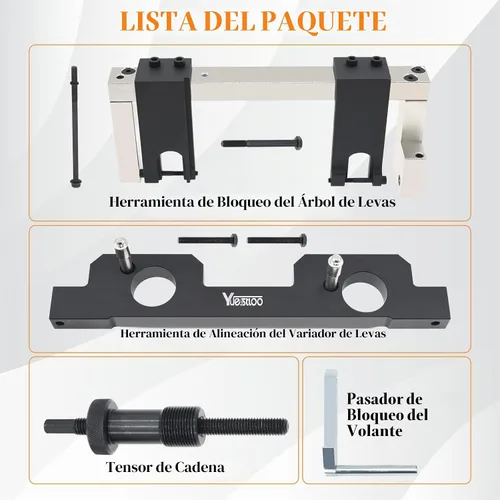 Vista 2 de Engine Vanos Kit de herramientas de sincronización de bloqueo de alineación del árbol de levas Compatible con BMW N20 N26, con funda de transporte
