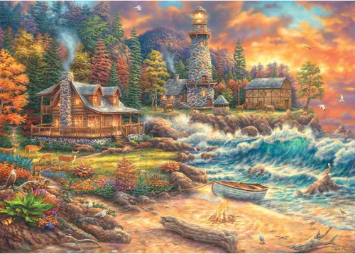 Vista 7 de Anatolian Puzzle - Faro azul, rompecabezas de 3000 piezas, #4936