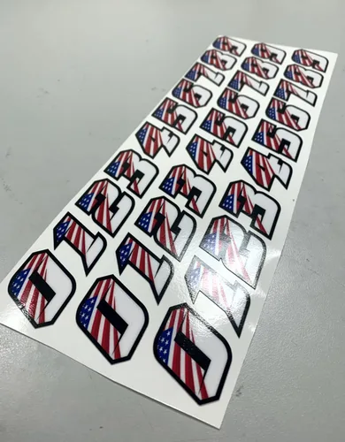 Vista 2 de Grueso 10 mil colores personalizados béisbol hockey fútbol lacrosse softbol casco americano Estados Unidos Estados Unidos azul negro blanco rojo