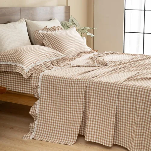 Vista 15 de QSH Sábanas 100% Algodón para Cama Tamaño King, Patrón de Plantas Florales Blancas Botánicas de Lujo de Algodón con Estampado Floral Ropa de Cama
