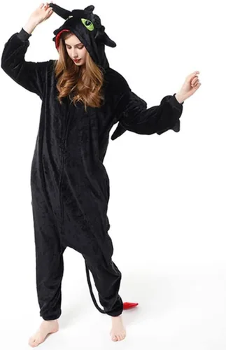Vista 4 de Costume Bay Pijama de animal Kigirumi para mujeres y hombres adultos, unisex, ropa de dormir para Halloween, cosplay, disfraz de una sola pieza
