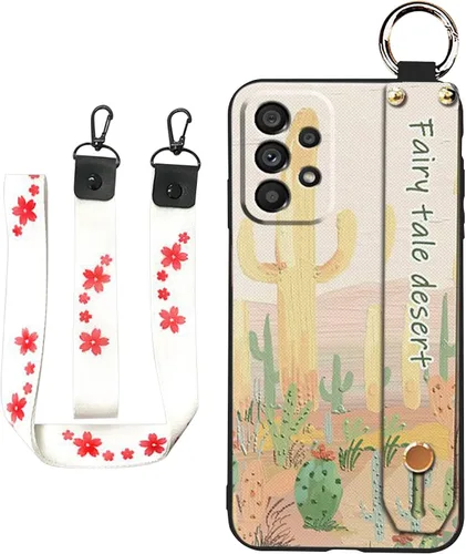 Vista 15 de Funda cruzada compatible con Samsung Galaxy A12 5G, con correa para la muñeca, cordón de silicona suave a prueba de golpes, funda protectora