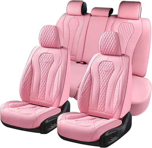 Vista 23 de Coverado Fundas de asiento de automóvil, fundas de asiento delantero, funda de asiento de coche beige, fundas impermeables para asiento