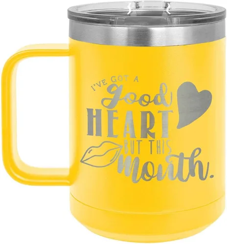 Vista 10 de Taza de café de 15 onzas con tapa superior deslizante, con aislamiento, ideal para regalo de cumpleaños o Navidad de mujeres y hombres