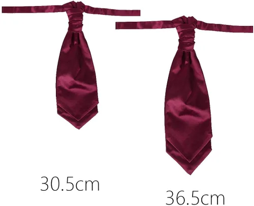 Vista 5 de Dan Smith Pañuelo formal de satén liso para hombre, extra largo, 14.5 pulgadas, cuello ajustable de 20 pulgadas