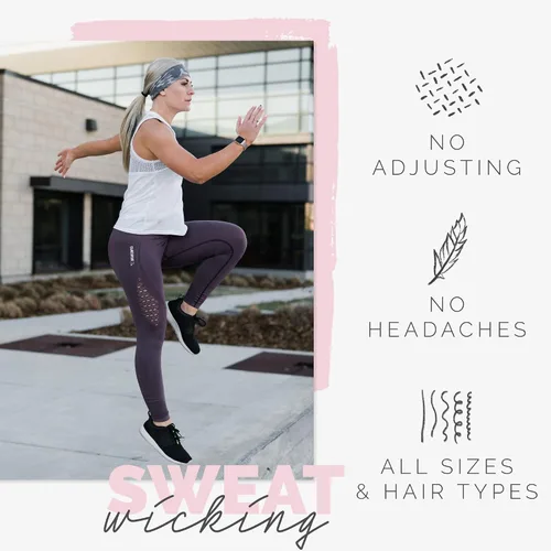 Vista 125 de Maven Thread 4" Wide Workout Headbands for Women – Non-Slip Sweatbands for Gym, Running & Yoga