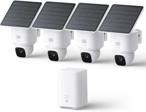 Vista 9 de eufy Security SoloCam E30, cámara de seguridad solar 2K, seguimiento de IA