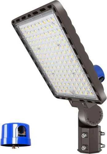 Vista 9 de LEDMO Soporte de doble bocina LED para estacionamiento, soporte de montaje de 180 grados, soporte de montaje de poste redondo, doble L, espigas
