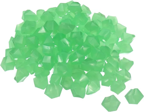 Vista 16 de MECCANIXITY 100 piezas de piedras brillantes de 0.39 a 0.59 pulgadas (0.394-0.591 in) para decoración en la oscuridad, piedras luminosas, decoración