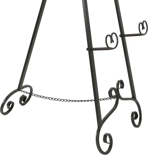 Vista 5 de Soporte grande de hierro forjado para presentar arte, de metal easel, 50 Pulgadas Three Bracket Port Heights at 16, 26, And 36 Inch, For Artwork