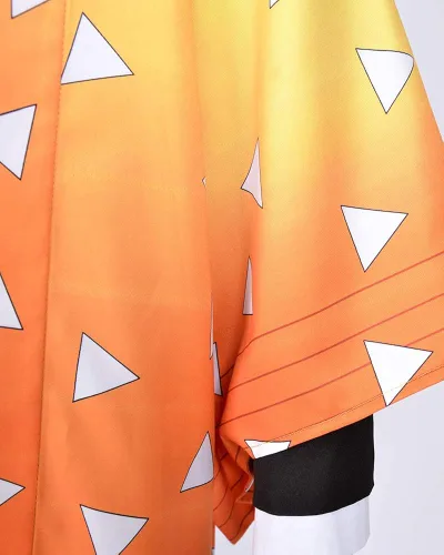 Vista 3 de miccostumes Kimono naranja para hombre disfraz de cuerpo