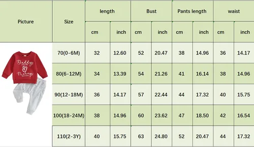 Vista 7 de Conjunto de ropa para el día de San Valentín, conjunto de sudadera y pantalones de manga larga para bebé