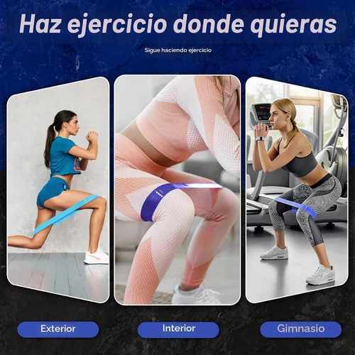 Vista 3 de Resistance Bands for Working Out, 5 Levels Exercise Bands Set Azul