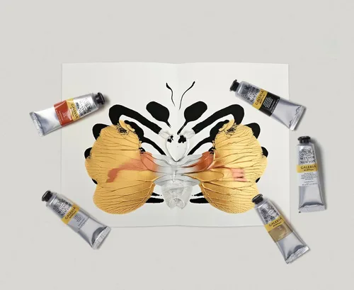 Vista 5 de Winsor & Newton Galeria - Set de pintura acrílica, 5 tubos de 60ml (2-oz), Metálico Introductory Acrylic Paint made with Professional Pigments