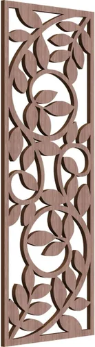 Vista 142 de 9 3/8"W x 24 3/8"H x 1/4"T Utica Decorativo Fretwork Madera Paneles de Pared, Abedul