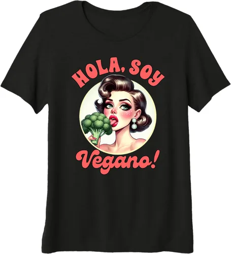 Vista 9 de Vegan Life Vegetarian Broccoli Spanish Hola Soy Vegano Premium Tri-blend T-Shirt