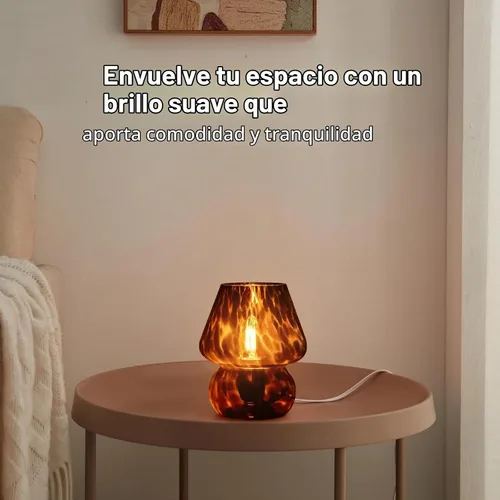 Vista 7 de Dawnwake Lámpara de hongo, lámpara pequeña de mesa para dormitorio, lámparas de noche de escritorio para sala de estar, decoración de hongos, lindas
