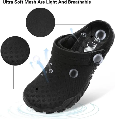Vista 5 de Sandalias de agua atléticas de secado rápido para niños y niñas, sandalias de natación al aire libre, sandalias anchas para la casa