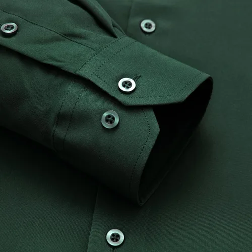 Vista 5 de Hi-Tie Camisas de vestir para hombre de 4 vías con estiramiento, camisas de vestir de manga larga con botones, sin arrugas, camisas de vestir