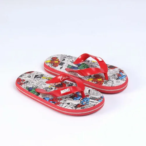 Vista 3 de Chanclas para Niños Marvel Rojo Gris