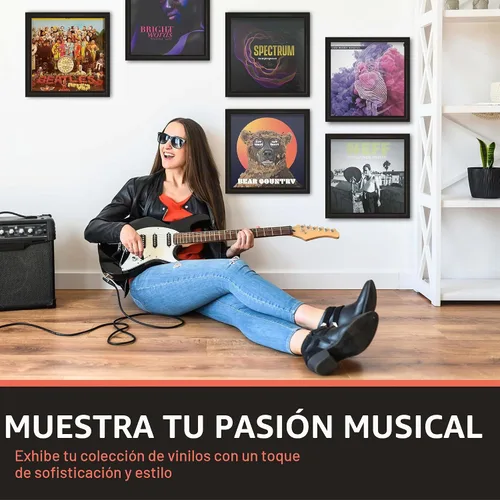 Vista 4 de KAIU Marco de Discos de Vinilo – Marcos de Álbum de Madera Maciza para Discos de Vinilo, Accesorios, Regalos para Montar en la Pared, Cubierta