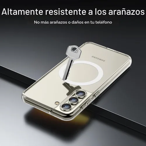 Vista 4 de JETech Funda magnética para Samsung Galaxy S23, compatible con MagSafe, transparente Funda protectora para teléfono a prueba de golpes, parte