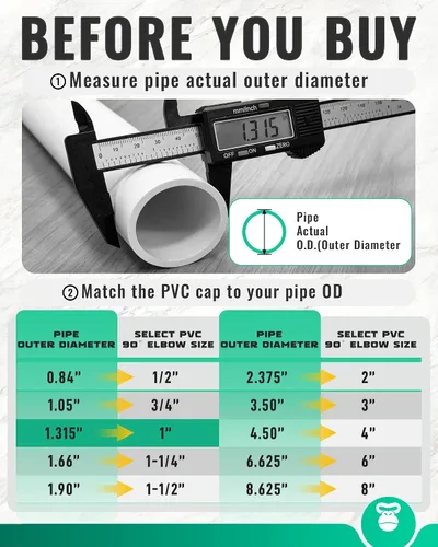 Vista 2 de 1 Inch PVC Elbow Fittings, 90 Degree SCH40 for 1.315" OD