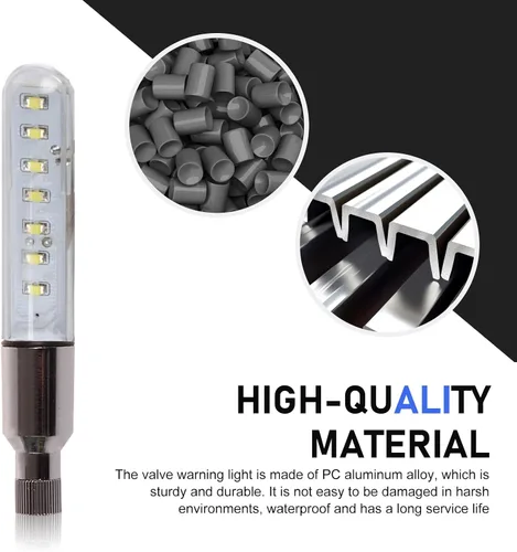 Vista 2 de 2 piezas de luces LED para rueda de bicicleta, luces impermeables para radios de bicicleta, luz de válvula de neumático de bicicleta con cambio