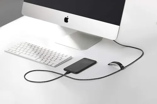 Vista 6 de Native Union Cable de correa USB-A a Lightning, reforzado ultra fuerte de 4 pies [certificado MFi], cable de carga duradero con correa de cuero