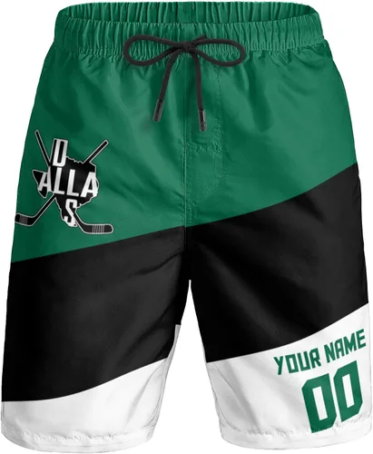 Vista 7 de Custom Hockey Men's Shorts Gifts for Men Casual City Youth Fans Sport Beach Shorts Add Name & Number Quick Dry