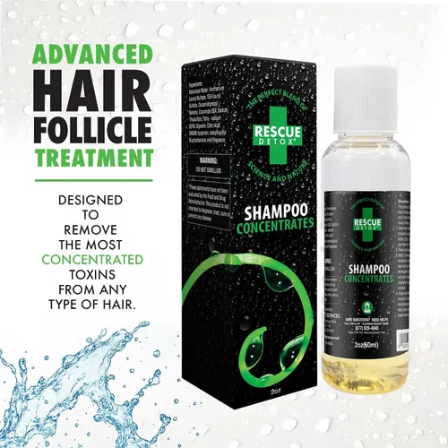 Vista 6 de Rescue Detox Champú concentrado – 2oz Funciona en 1 lavado – Limpieza concentrada de folículos capilares desintoxicantes