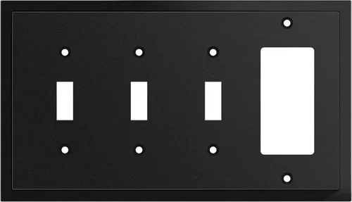 Vista 40 de Henne Bery Placa decorativa de pared con borde moderno, tapa de tomacorriente para cubrir enchufe, aleación de zinc maciza duradera
