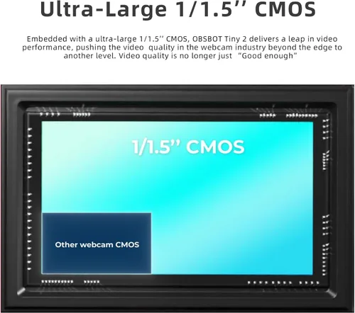 Vista 2 de OBSBOT Tiny 2 Cámara web PTZ 4K alimentada por IA 1/1.5 "CMOS 4 veces más rápido enfoque USB 3.0 10 veces más rápido transmisión de datos control