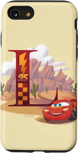 Vista 18 de Disney & Pixar - Carcasa para iPhone 17, diseño de letra L con monograma de letras L Lightning McQueen