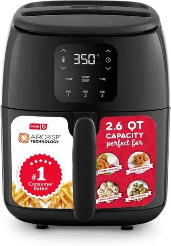Vista 4 de Dash Tasti-Crisp - Freidora de aire digital, 2.6 cuartos de galón
